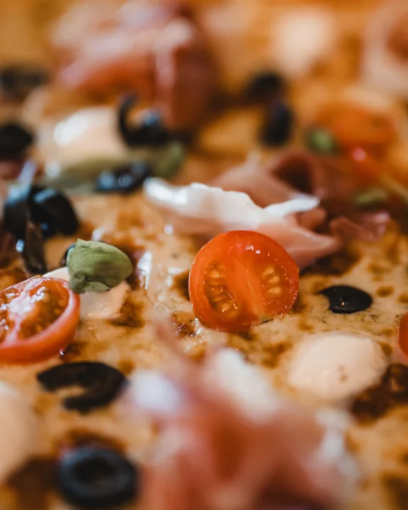 A close-up of Mia pizza